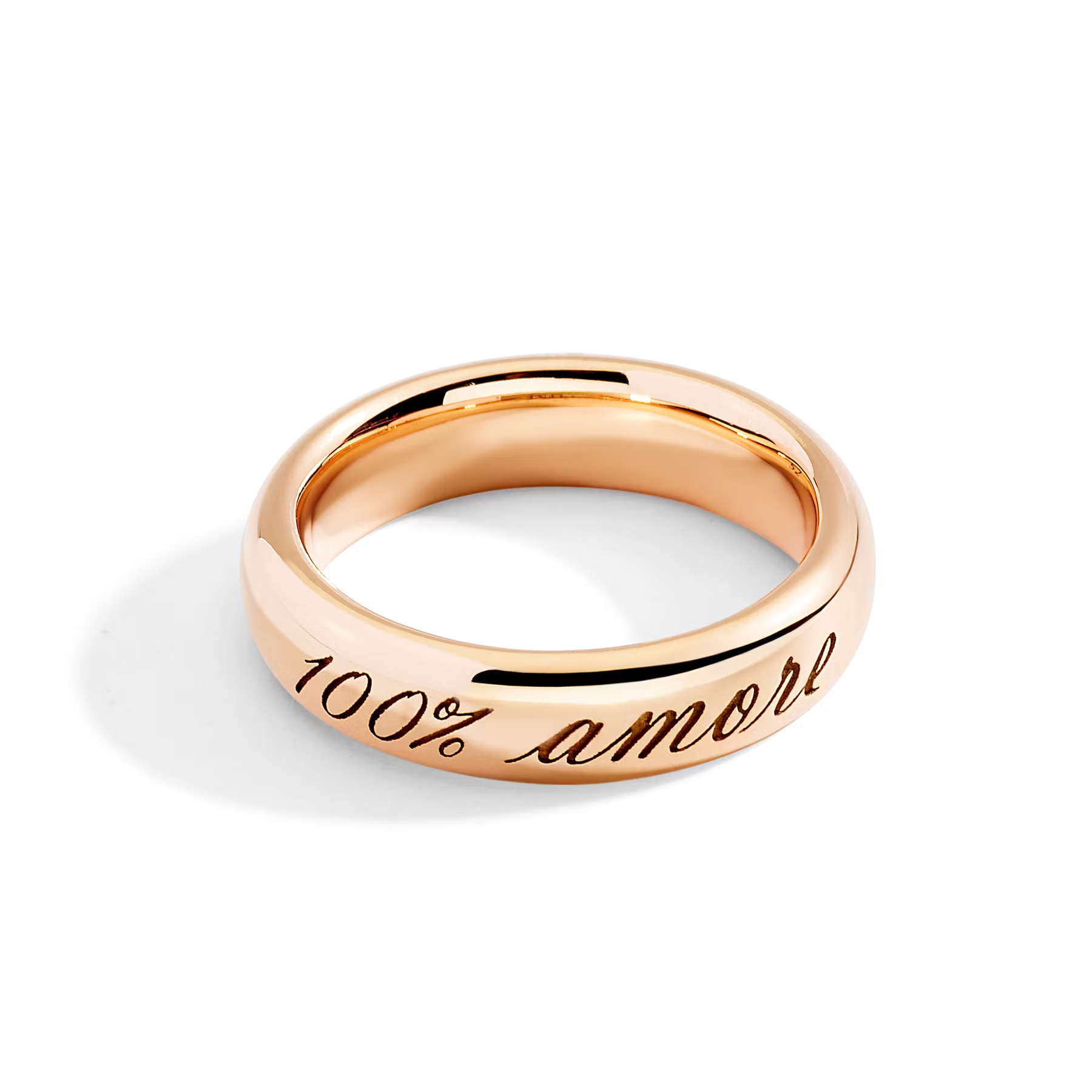 DoDo Heart Ring in 9K Rose Gold and Pink Heart Synthetic Ruby DAC3000-HEART-SR09R