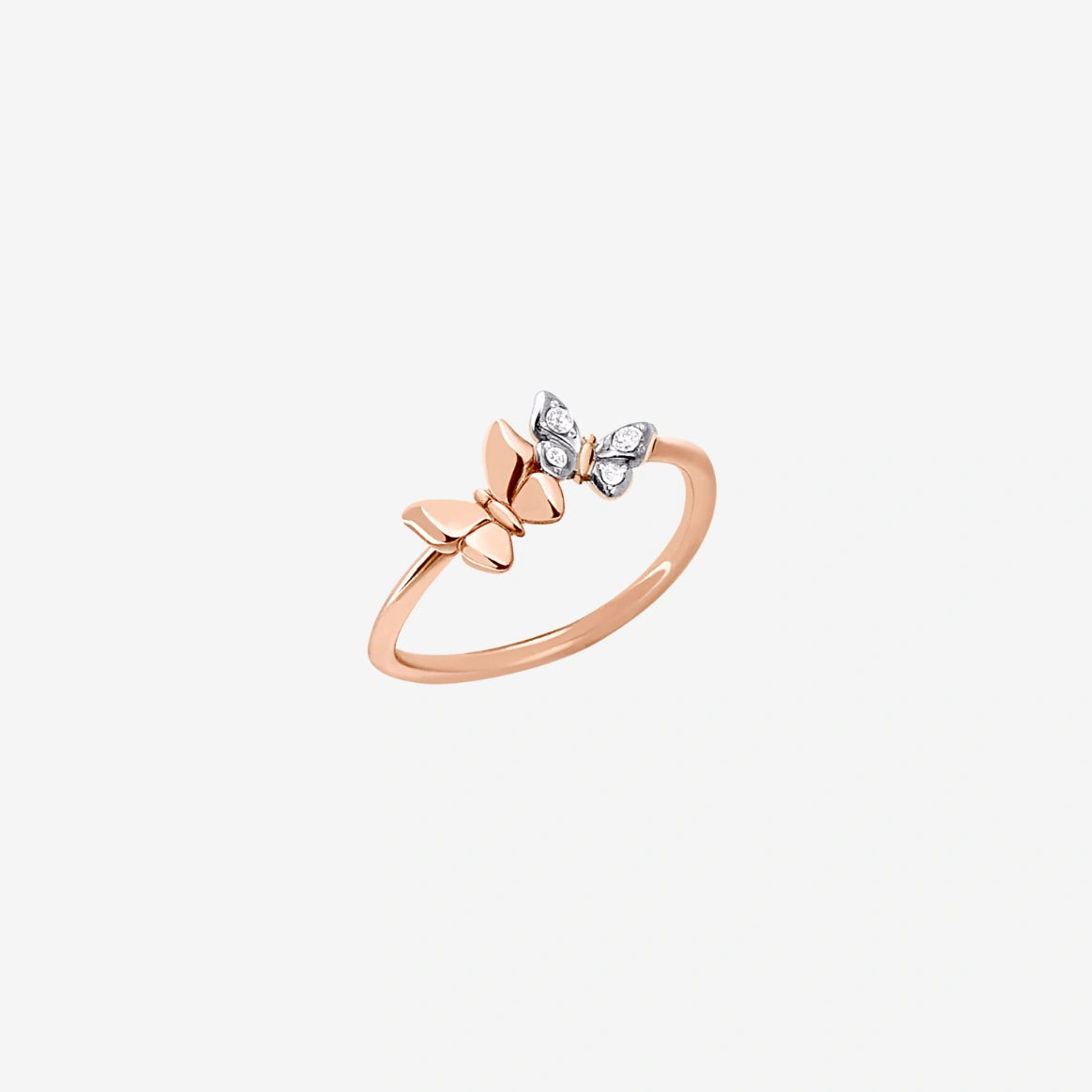 DoDo Ring Butterfly 9k Rose Gold with Diamonds - Orsini Jewellers