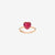 DoDo Heart Ring in 9K Rose Gold and Synthetic Ruby - Orsini Jewellers