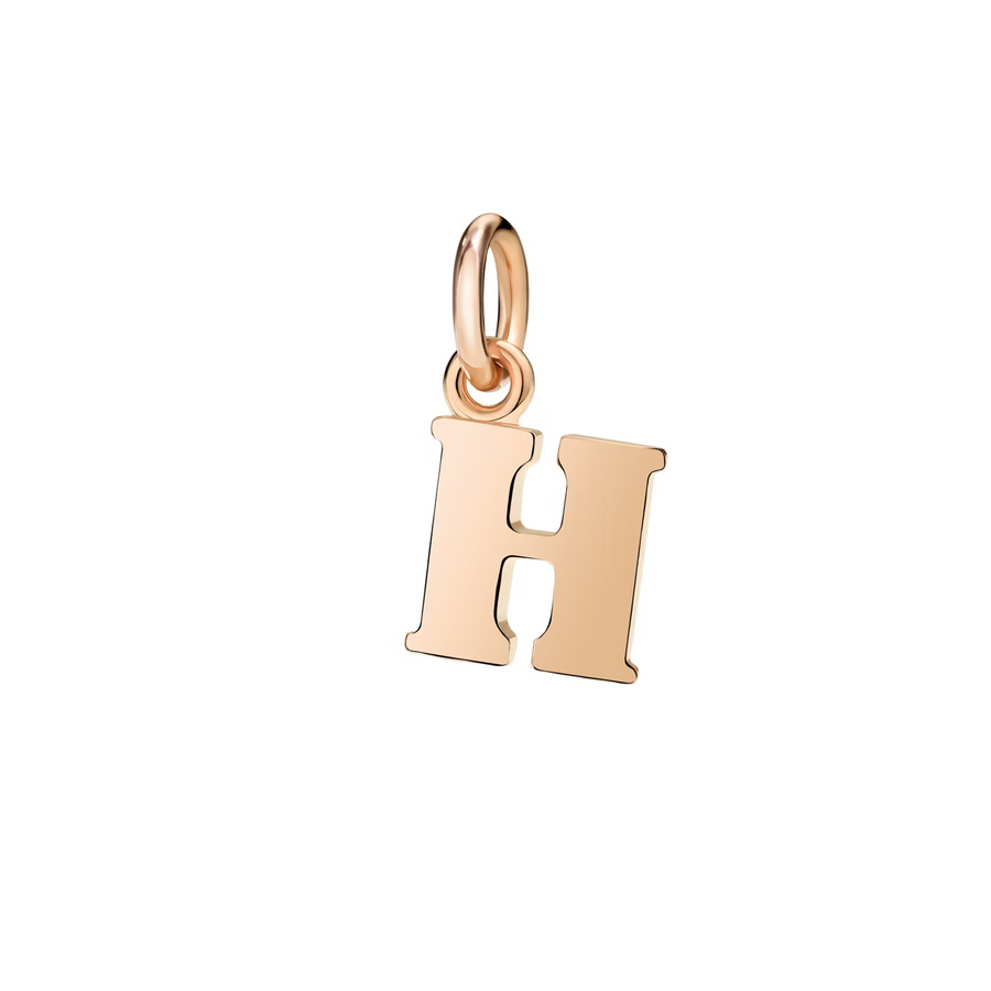 dodo rose gold letter H charm