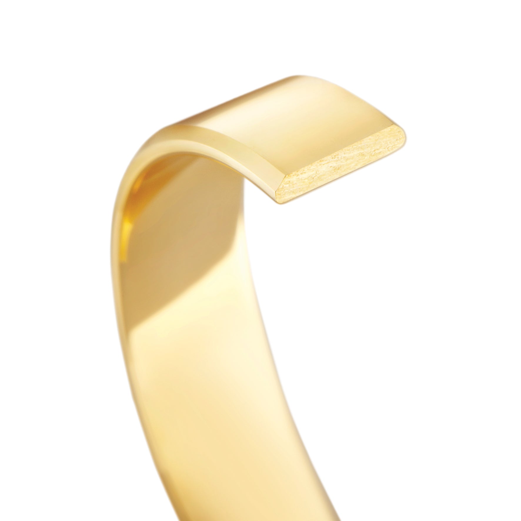 Mens Gold Wedding Ring Flat Bevel Profile Reference