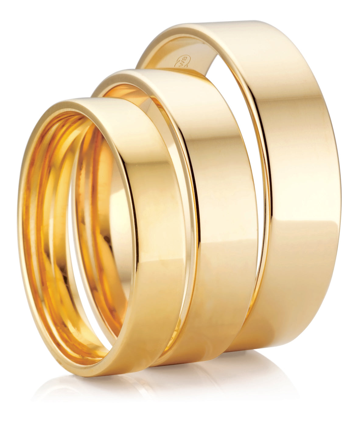 Gold Flat Round Profile Wedding R