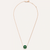 Malachite Mother of Pearl Pave White Diamonds Necklace