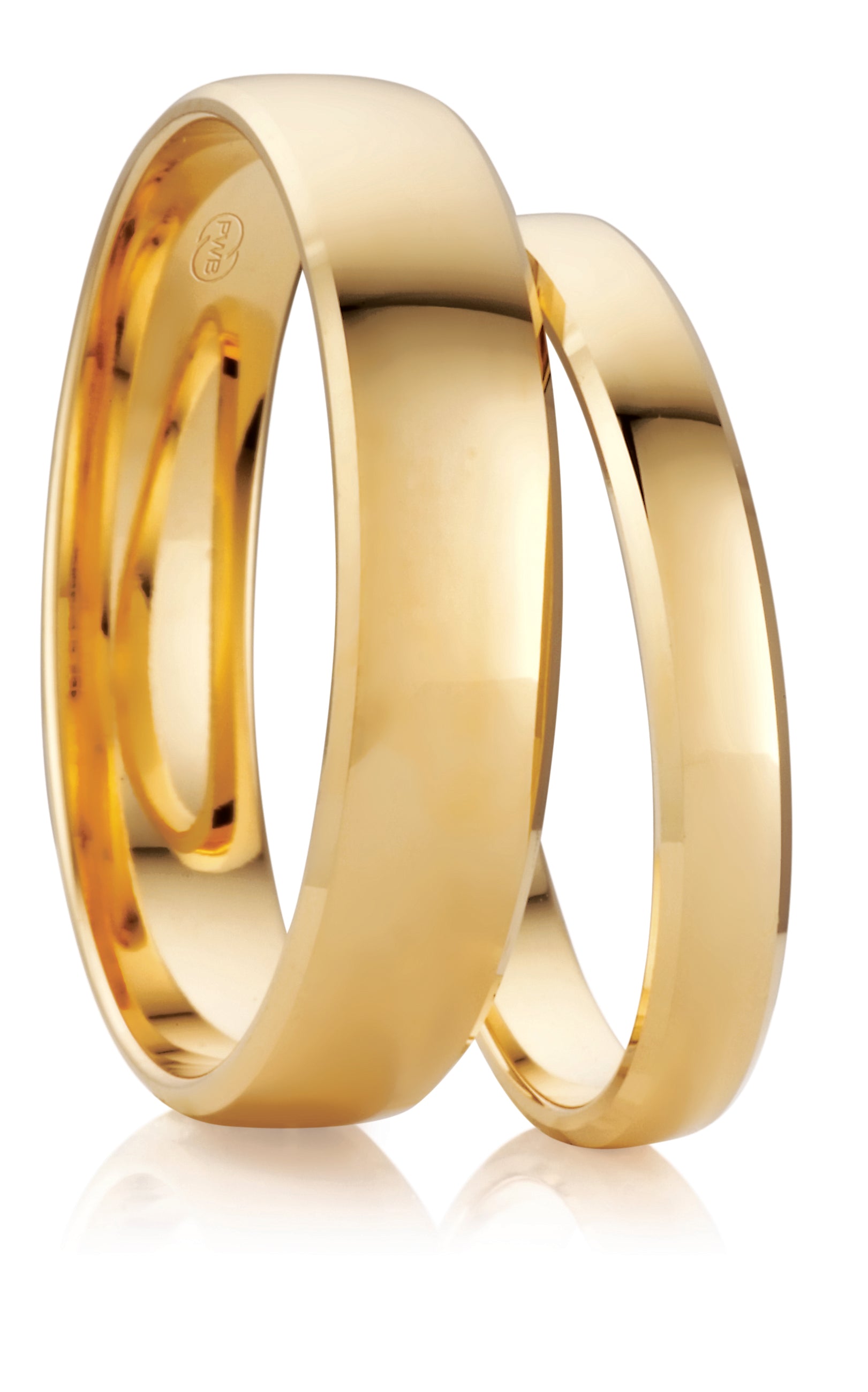 Half Round Bevel WeddingRing