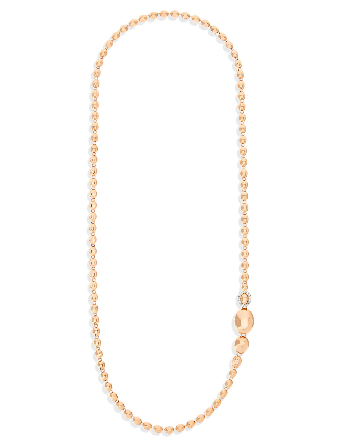 Nanis Ivy Rose Gold Boules and Diamonds Iconic Convertible Necklace - Orsini Jewellers