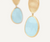 Marco Bicego Lunaria Aquamarine 18k Yellow Gold Earrings