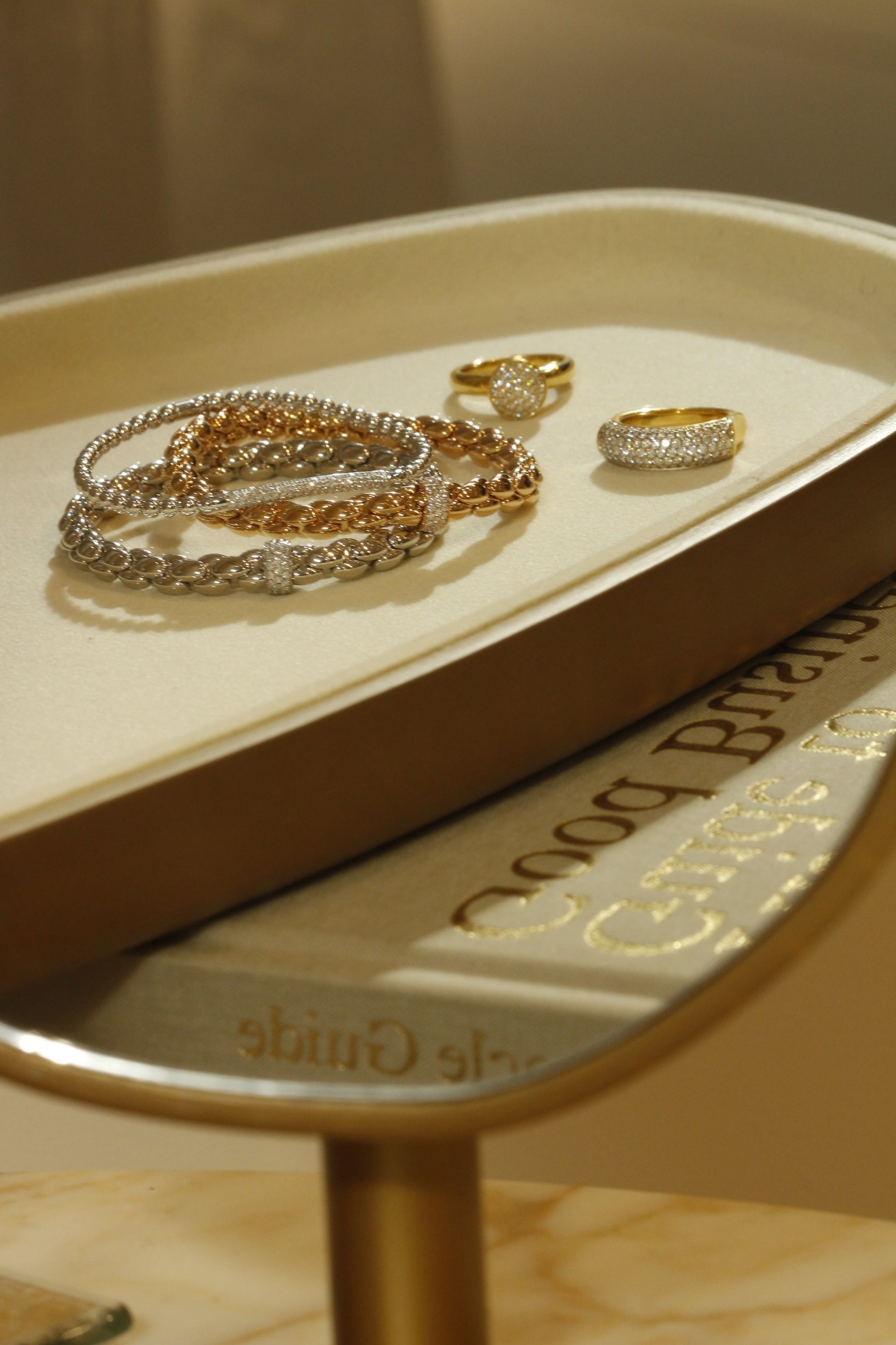 Image of bracelets and rings by designer brand Hulchi Belluni 