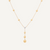 18K Yellow Gold Lariat Necklace With Diamonds