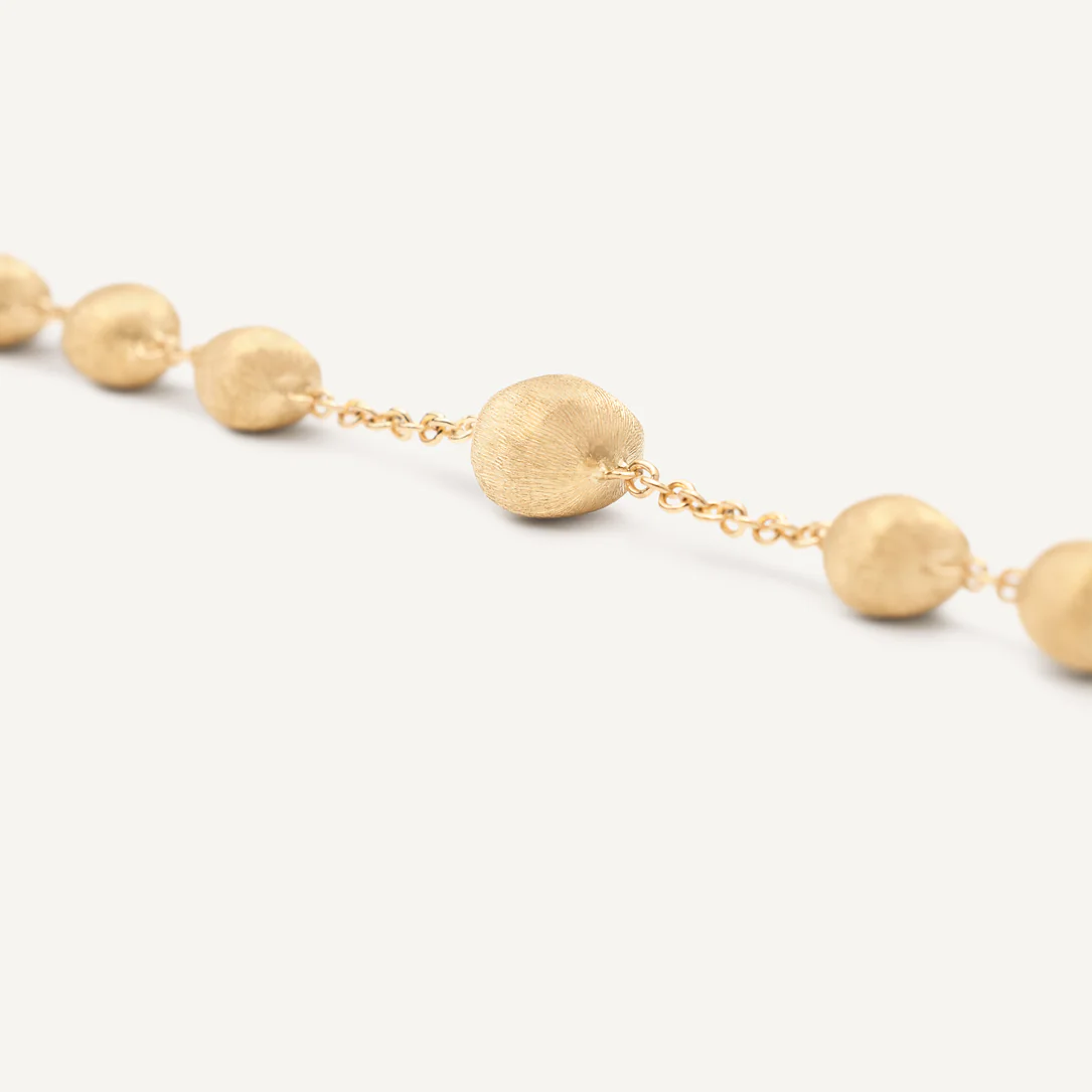Marco Bicego Africa 18k Yellow Gold Irregular Bead Necklace (Short)