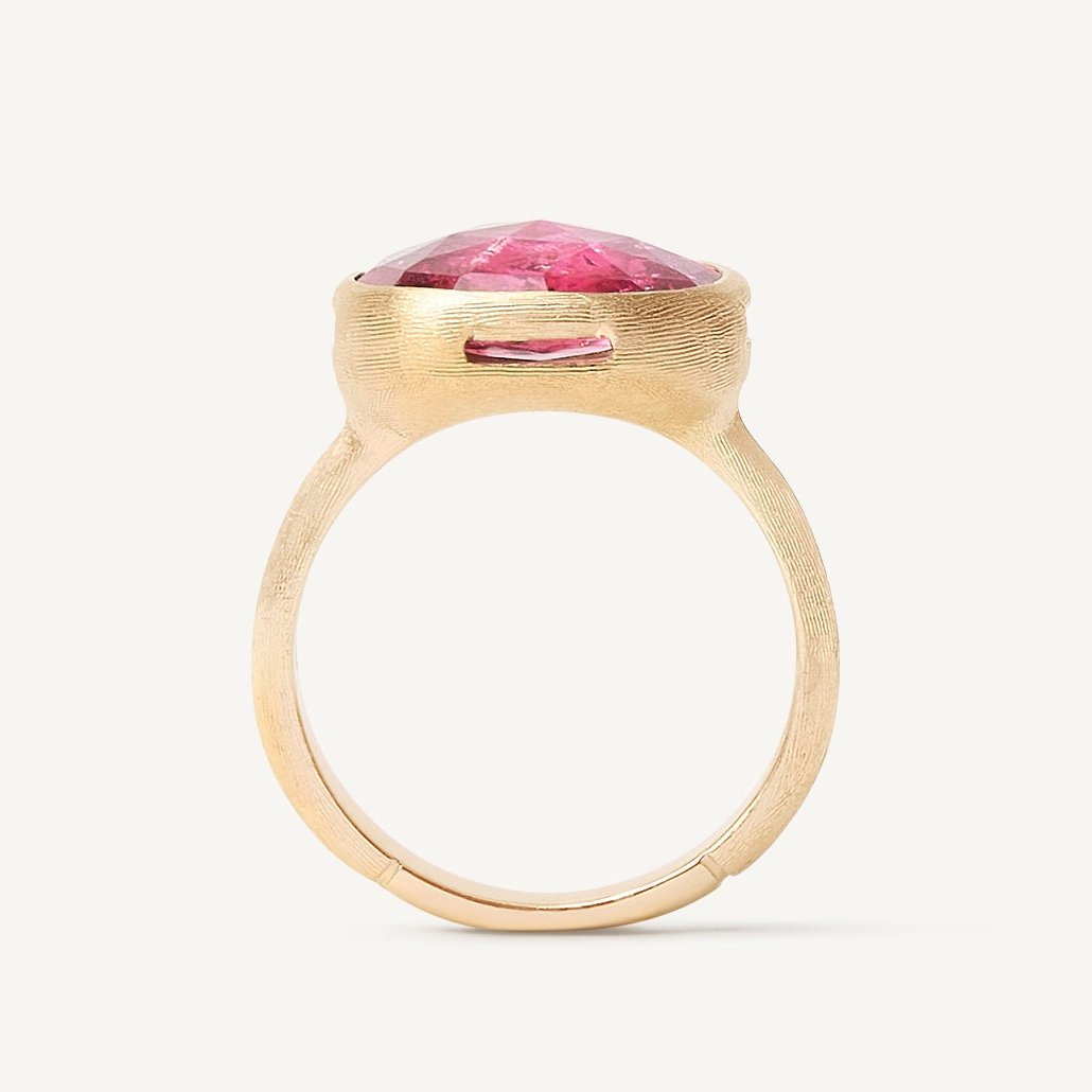 Marco Bicego Jaipur 18k Gold Pink Tourmaline Ring Large AB617 TR01 Y