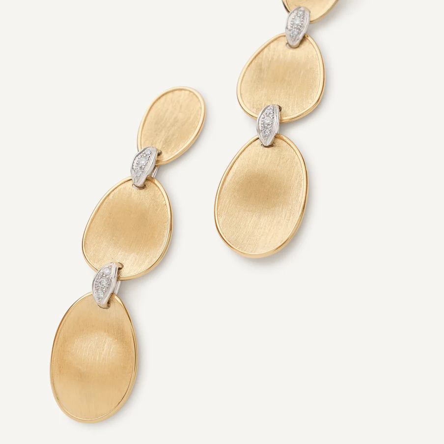 Marco Bicego Lunaria Drop Earrings with Diamond Accents Orsini Fine Jewellery