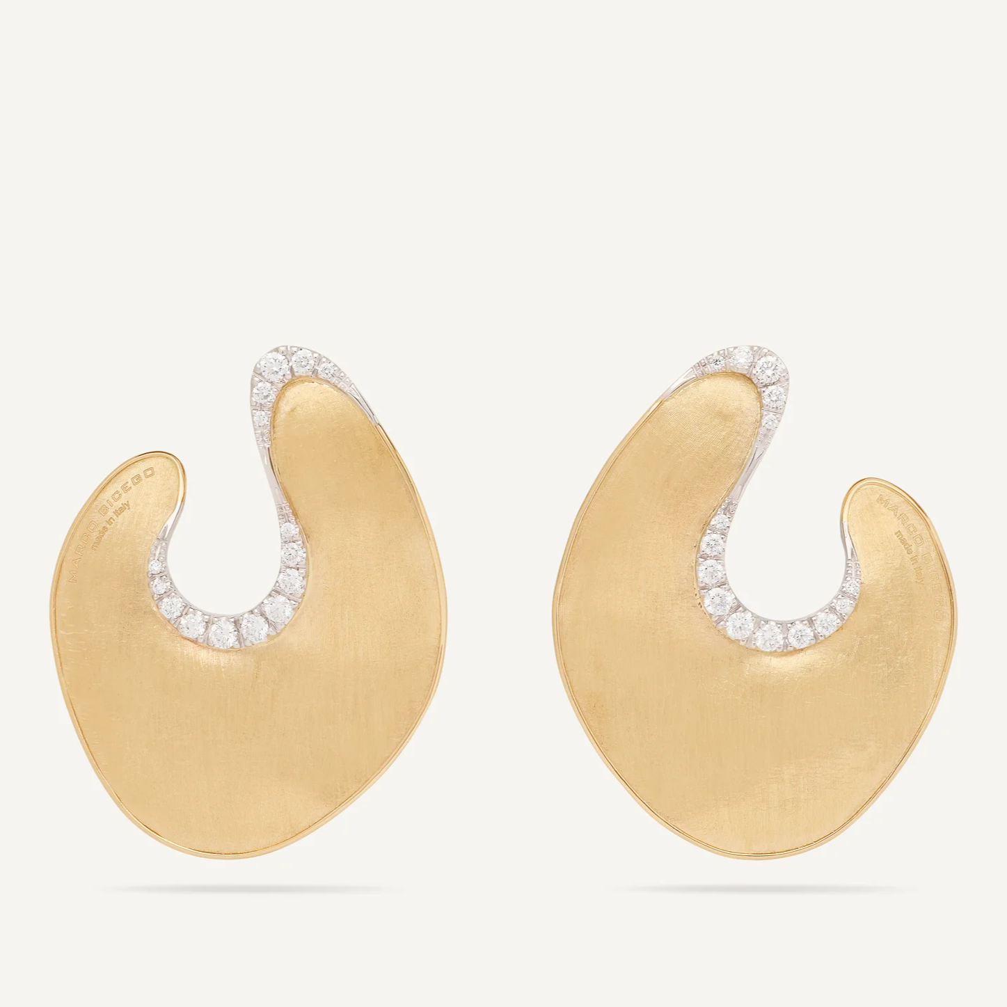 Marco Bicego Lunaria Statement Earrings with Diamonds OB1912_B_YW