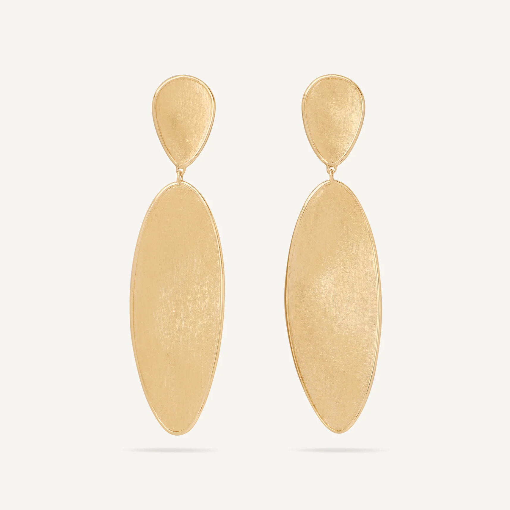 Marco Bicego Lunaria Twist Classic Gold Pendant Earrings (Large)