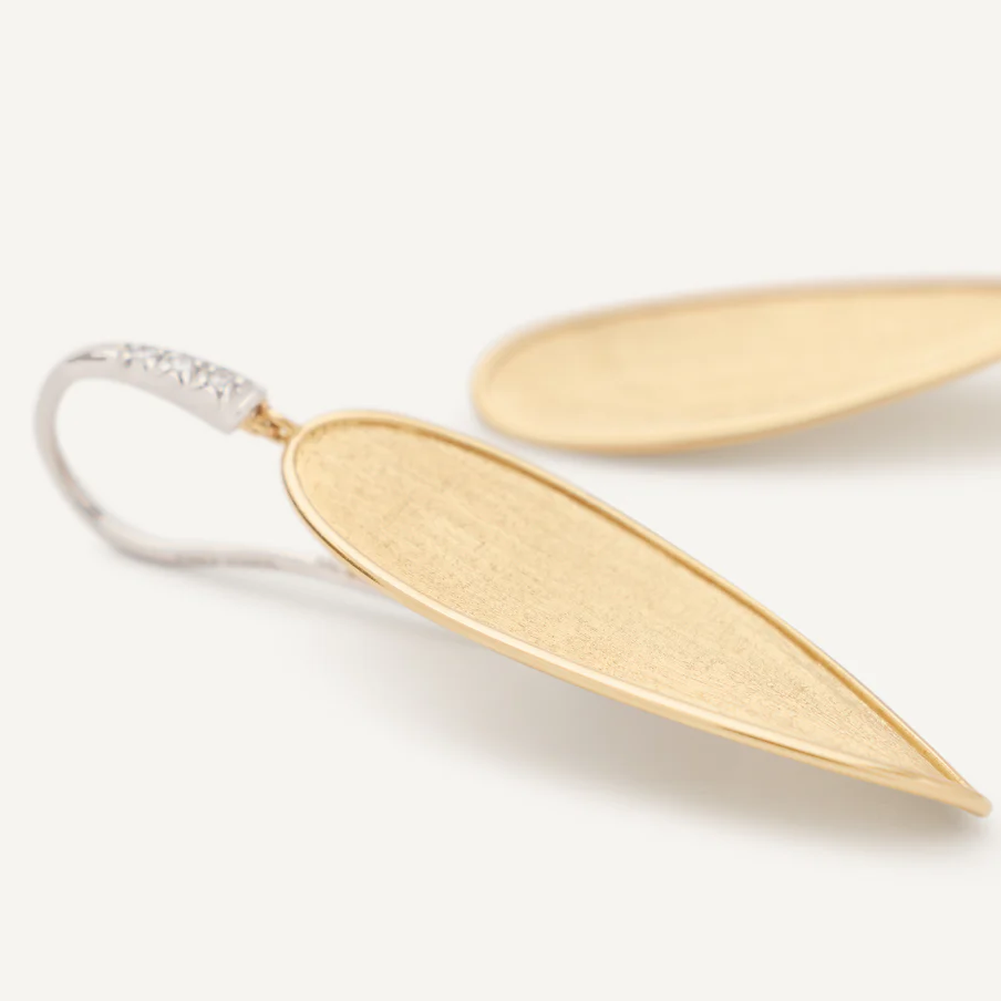 Marco Bicego Lunaria Twist Gold Pendant Earrings with Diamonds OB1913-A_B_YW