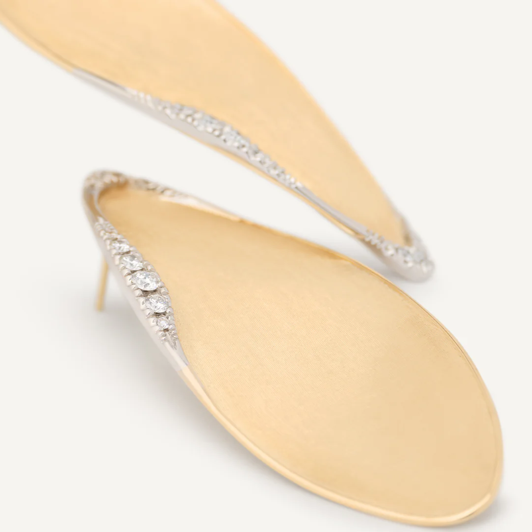 Marco Bicego Lunaria Twist Statement Earrings with Diamonds at Orsini