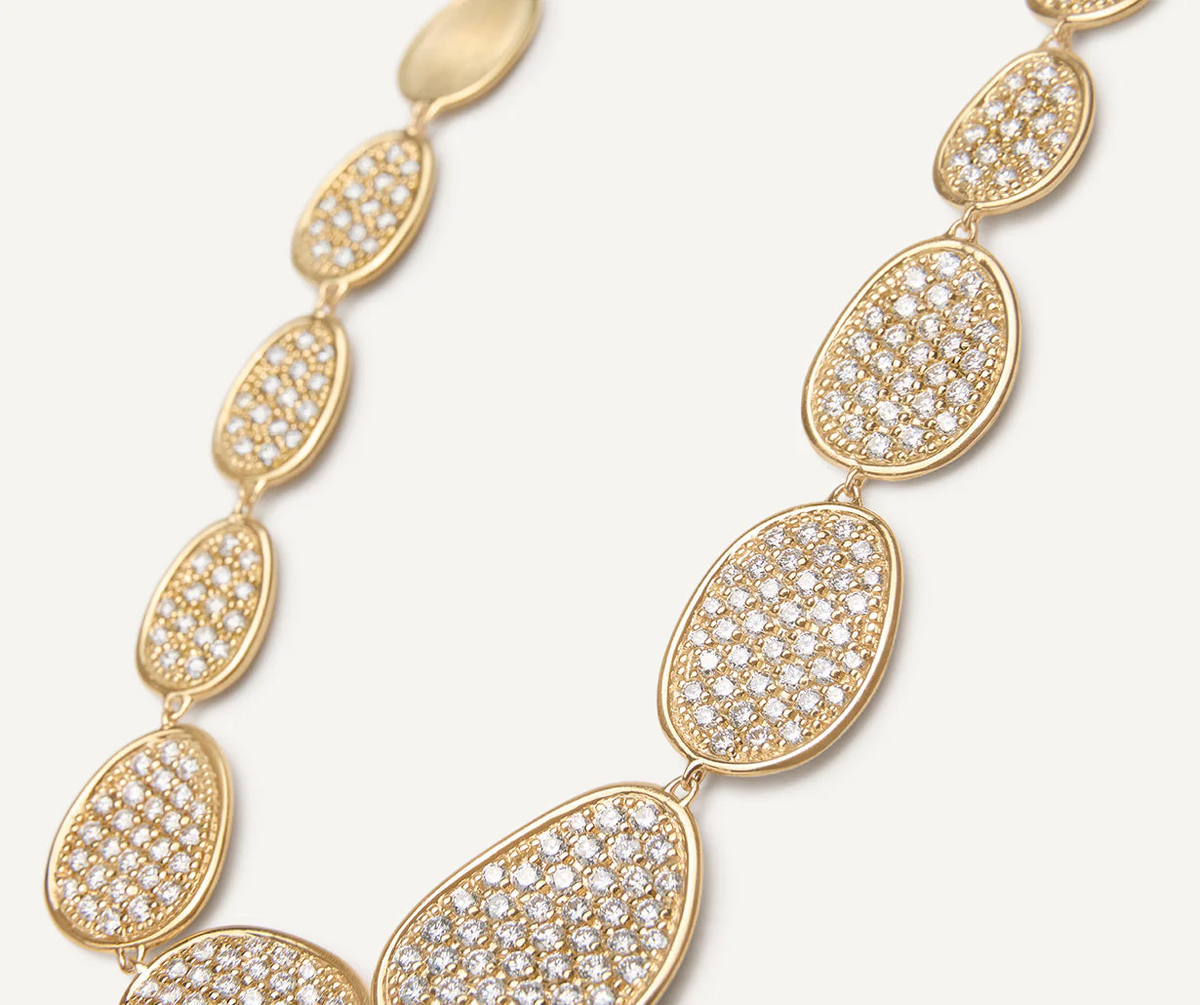Marco Bicego Lunaria diamond necklace in 18k yellow gold