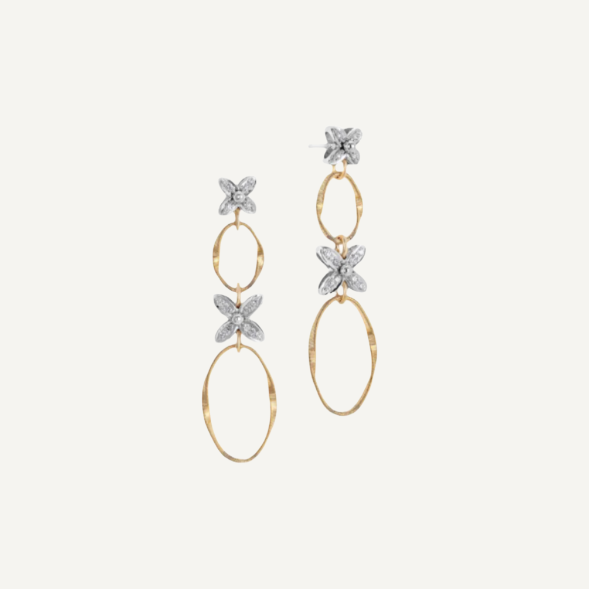 Marco Biecgo Marrakech Onde Drop Earrings Diamonds 18k Gold 