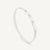 Marco Bicego Masai 18K White Gold Coil and Diamonds Thin Bangle Bracelet
