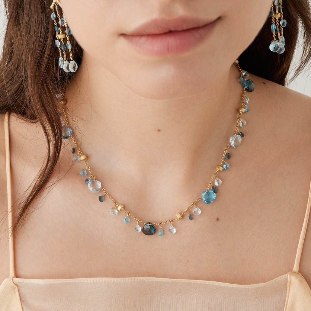 Marco Bicego Paradise Blue Topaz Gemstone Necklace
