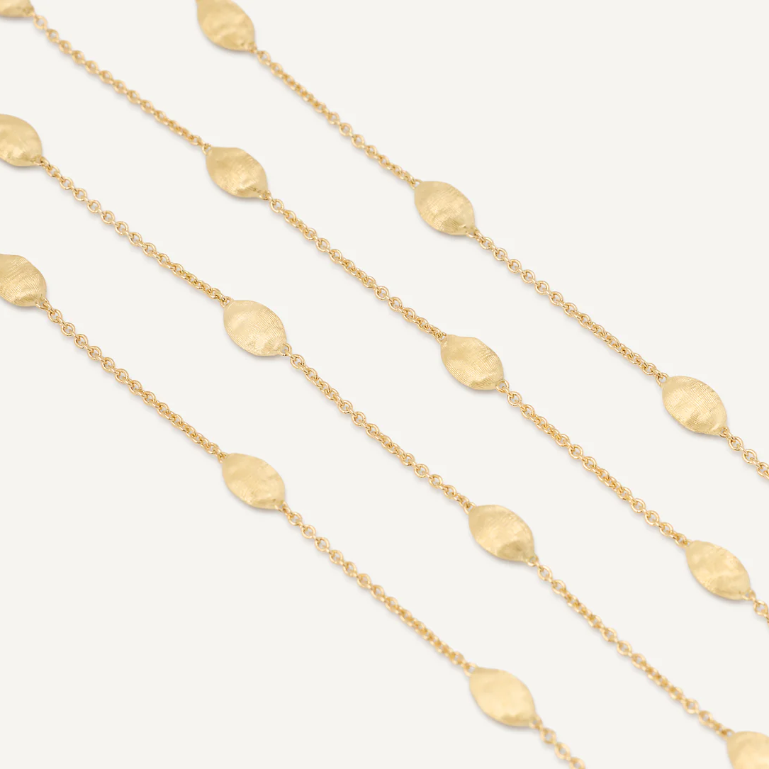 Marco Bicego Siviglia 18k Gold Extra Small Bead Necklace Long CB2946_Y