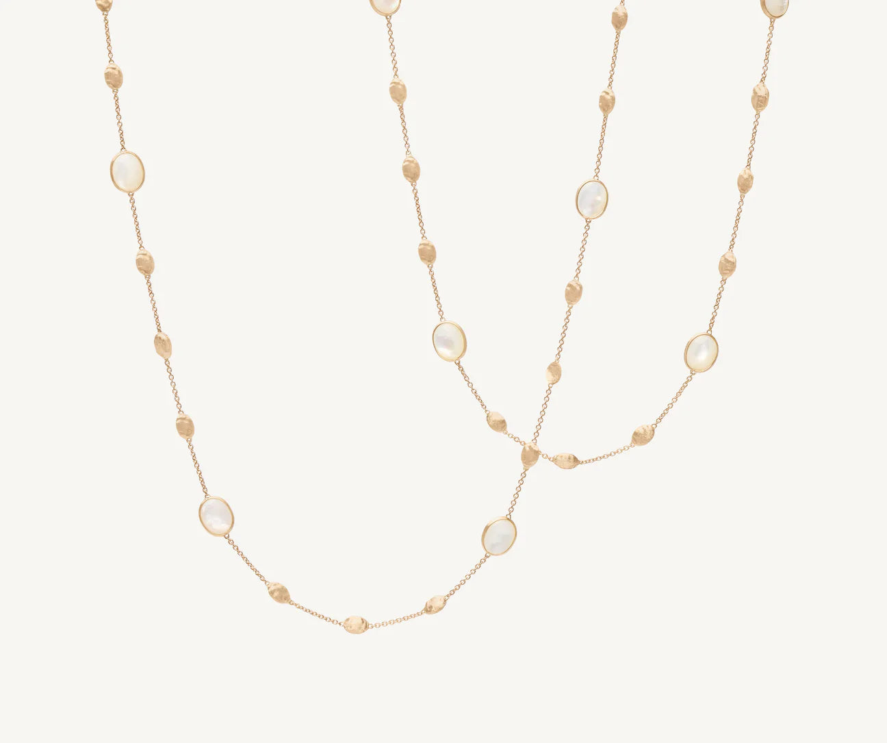 Marco Bicego Siviglia 18k Gold Necklace with Mother of Pearl Long - Orsini Jewellers