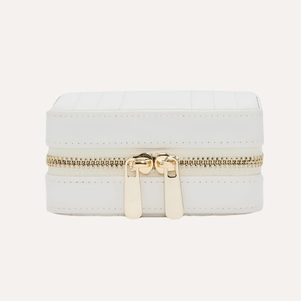 Classic small white travel jewellery box at Orsini