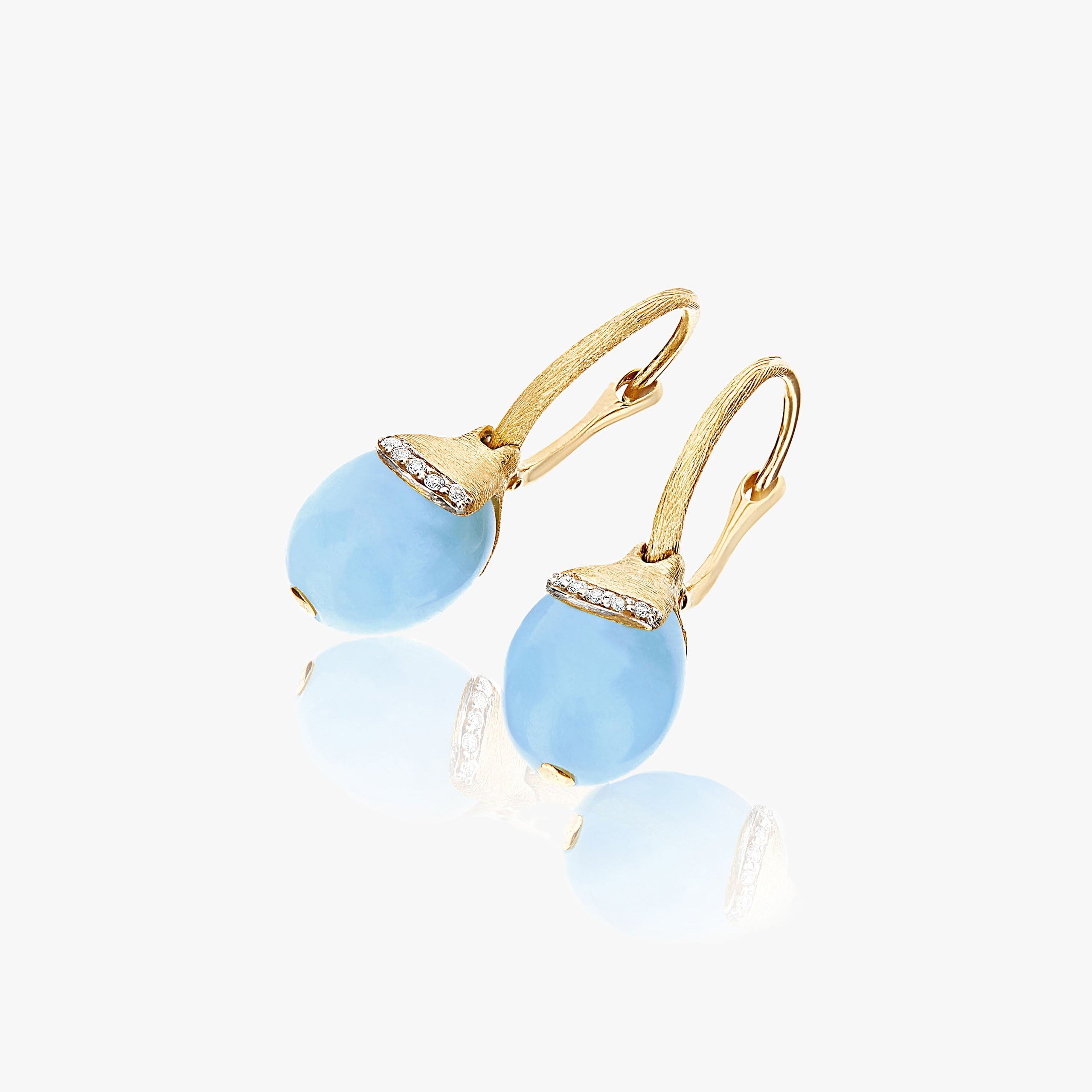 Nanis Aquamarine & Diamond Ball Drop Earrings (Small) OS19-587_GG_IN
