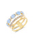Nanis Azure Gold, Aquamarine and Diamonds Triple-Band Ring - Orsini Jewellers