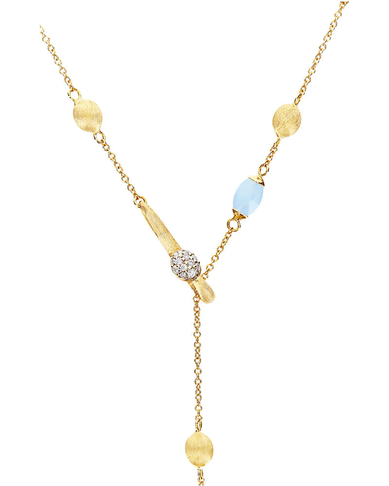 Nanis Azure Gold, Diamonds and Aquamarine Necklace - Orsini Jewellers