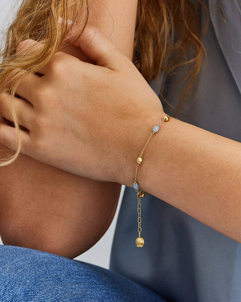 Nanis Azure Gold and Aquamarine Dainty Bracelet - Orsini Jewellers