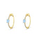 Nanis Azure Gold and Aquamarine Hoop Earrings with Diamonds - Orsini Jewellers