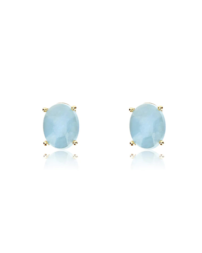 Nanis Azure Gold and Aquamarine Stud Earrings - Orsini Jewellers