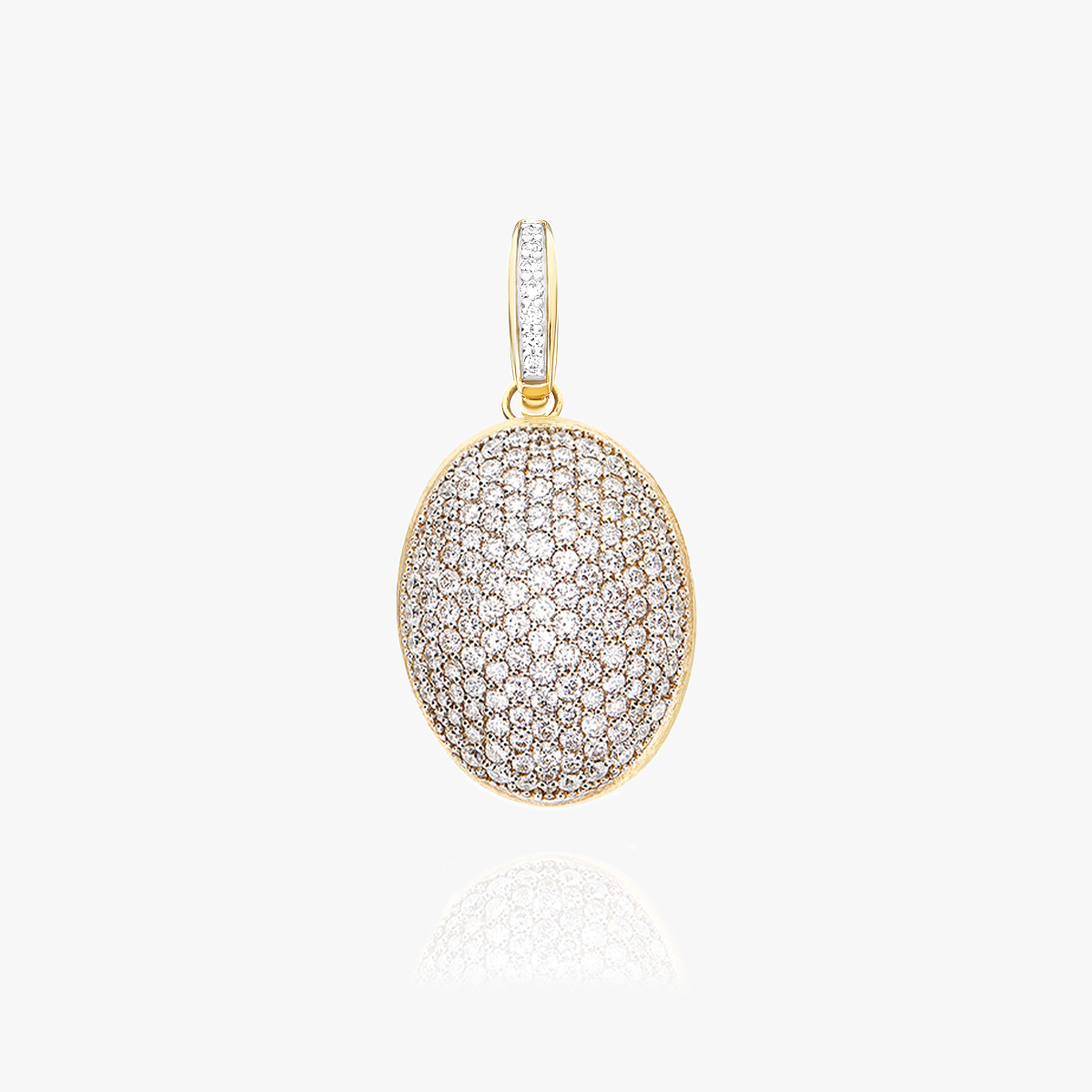 Nanis Muse Boule Diamond Pave Pendant in Gold (Large)