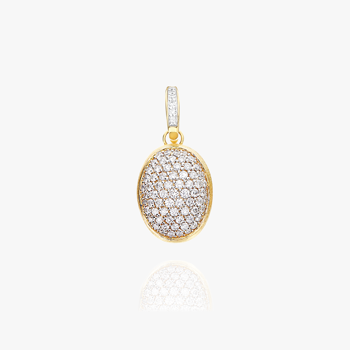 Nanis Muse Boule Diamond Pave Pendant in Gold Medium