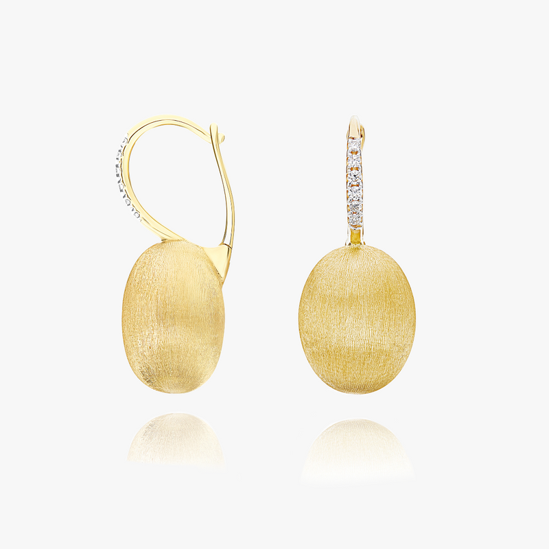 Nanis Boule Gold Drop Earrings with Diamond Detail - Medium OS16-583_GG_IN at Orsini