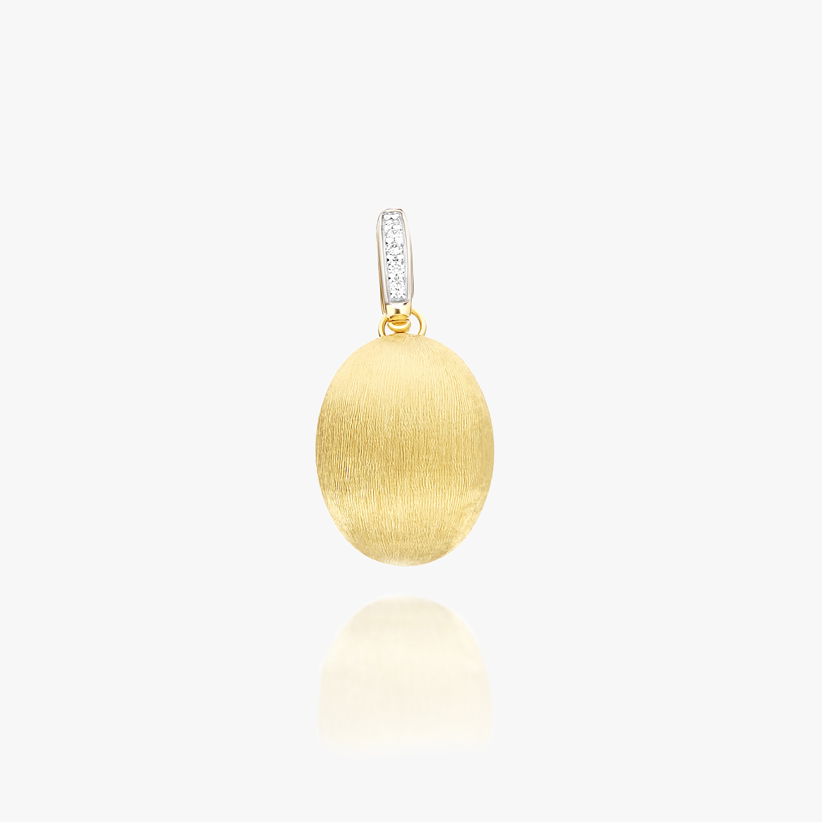 Nanis Boule Gold Pendant with Diamond Detail – Medium necklace from Italy
