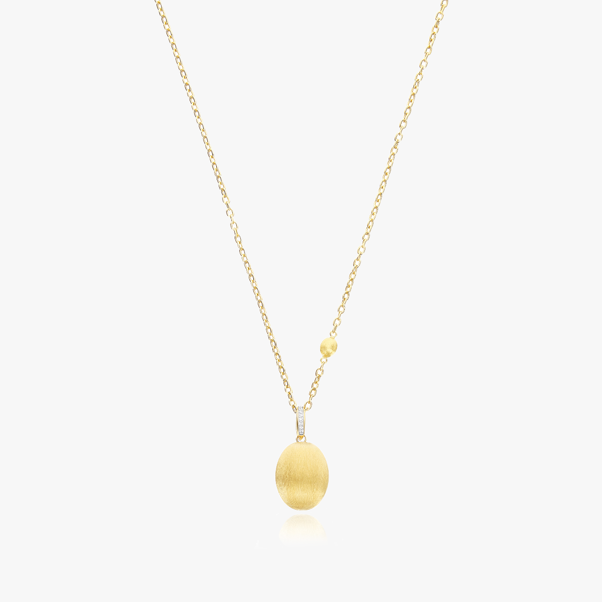 Nanis Boule Gold Pendant with Diamond Detail – Medium