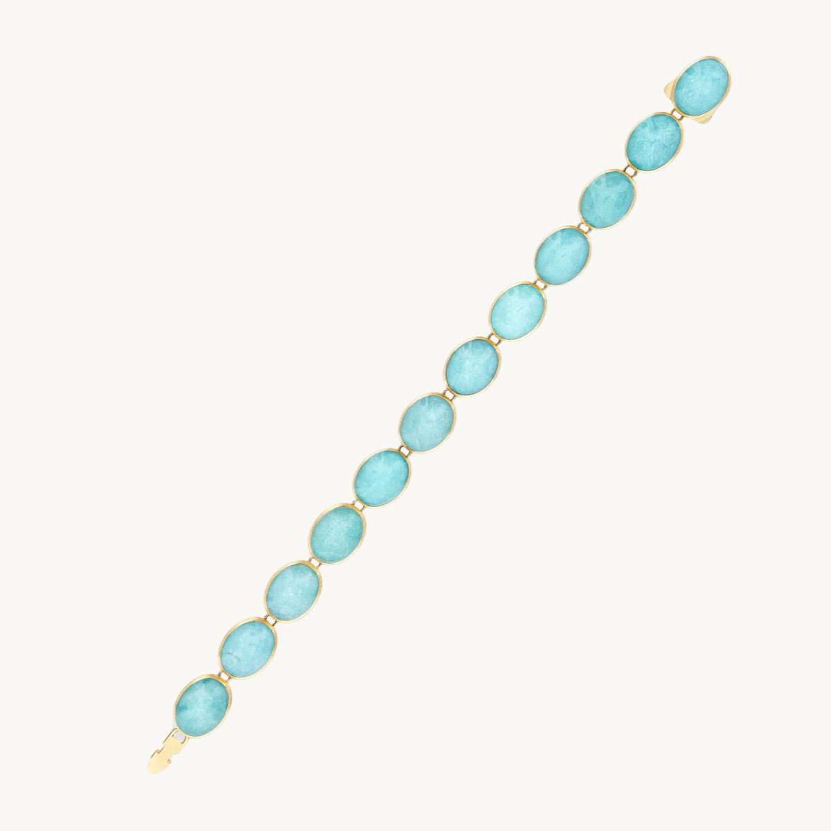 Nanis Dolcevita Muse Beaded Bracelet in Gold with Amazonite (Small) BI1-609 orsini