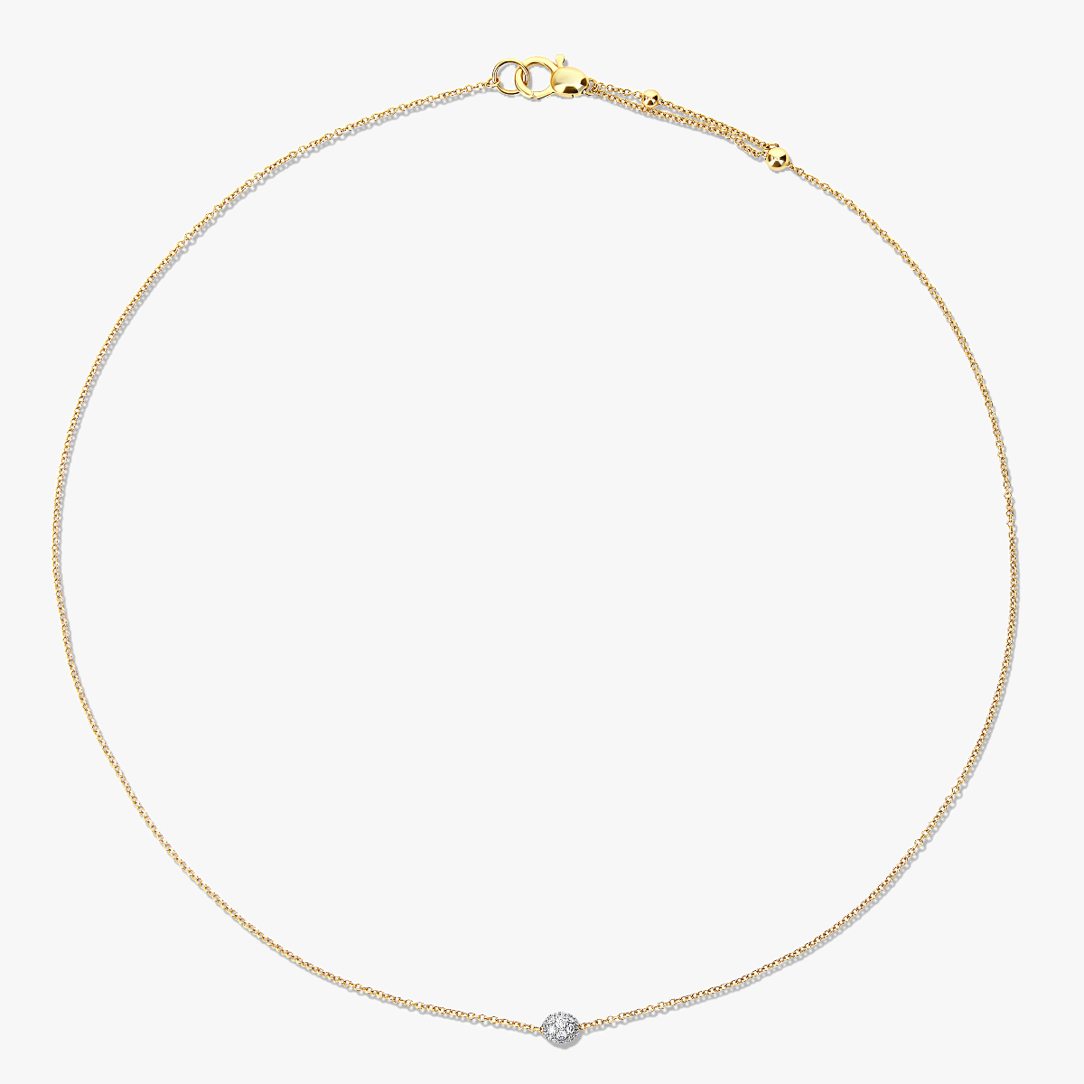 Nanis Elite Rose Gold and Diamond Boule Choker Necklace at Orsini