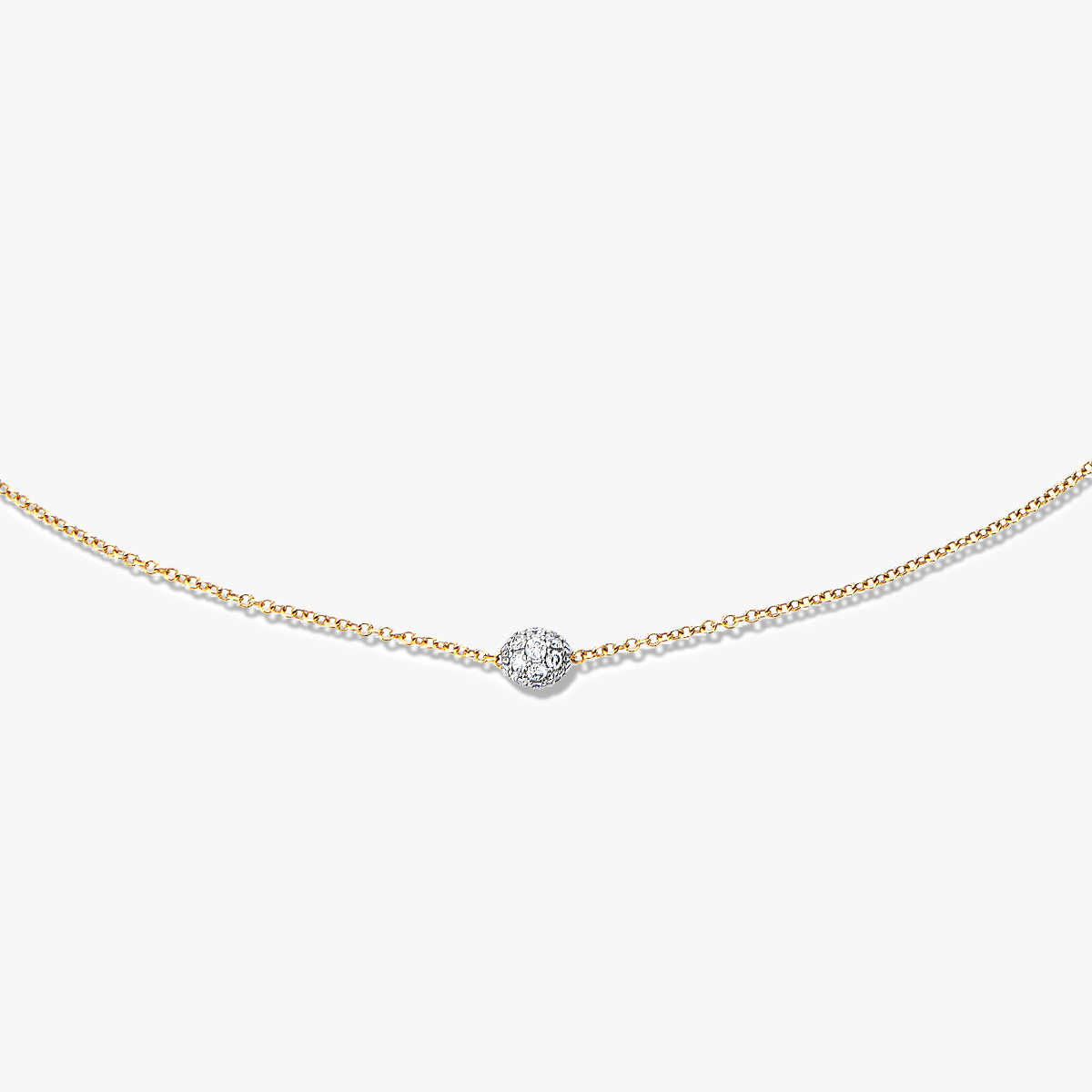 Nanis Elite Rose Gold and Diamonds Boule Choker Necklace