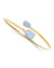 Nanis Ipanema Aquamarine and Diamond Bangle Bracelet - Orsini Jewellers