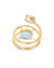 Nanis Ipanema Aquamarine and Diamonds Gold Spiral Ring - Orsini Jewellers