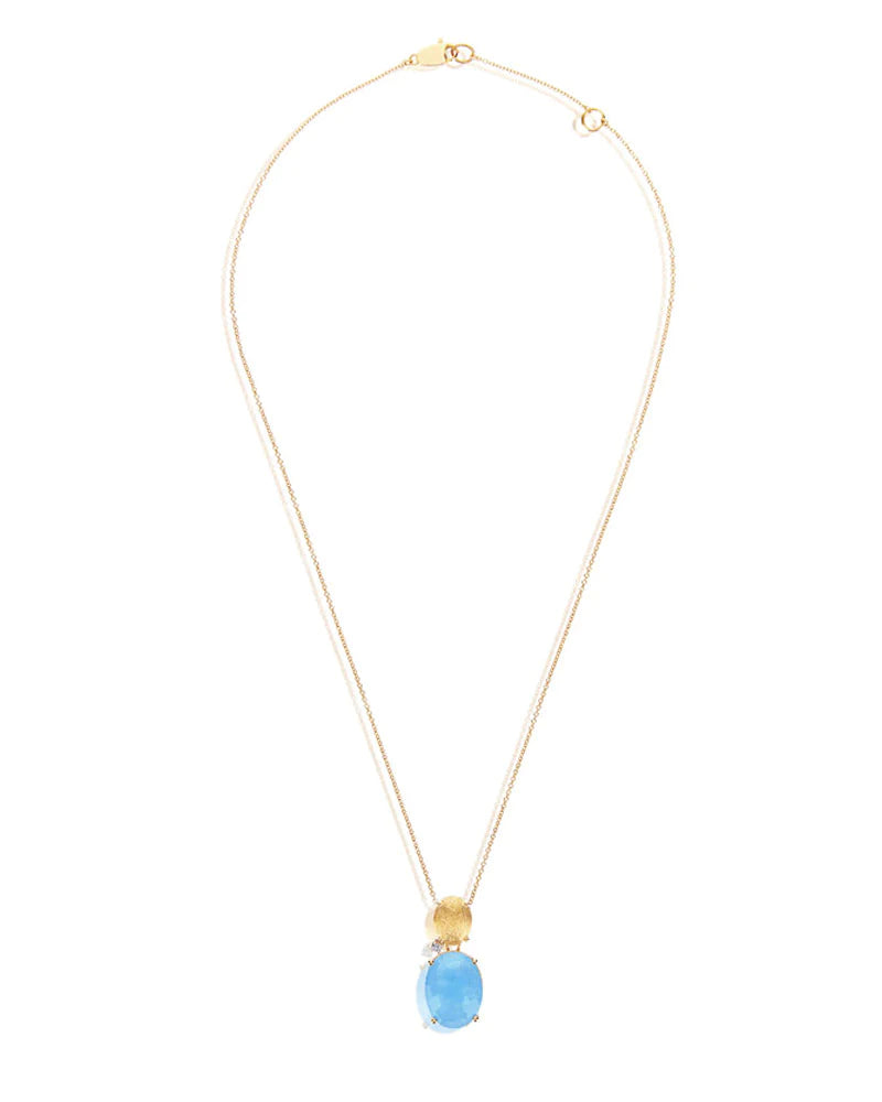 Nanis Ipanema Aquamarine and Gold Pendant with Diamond Detail - Orsini Jewellers