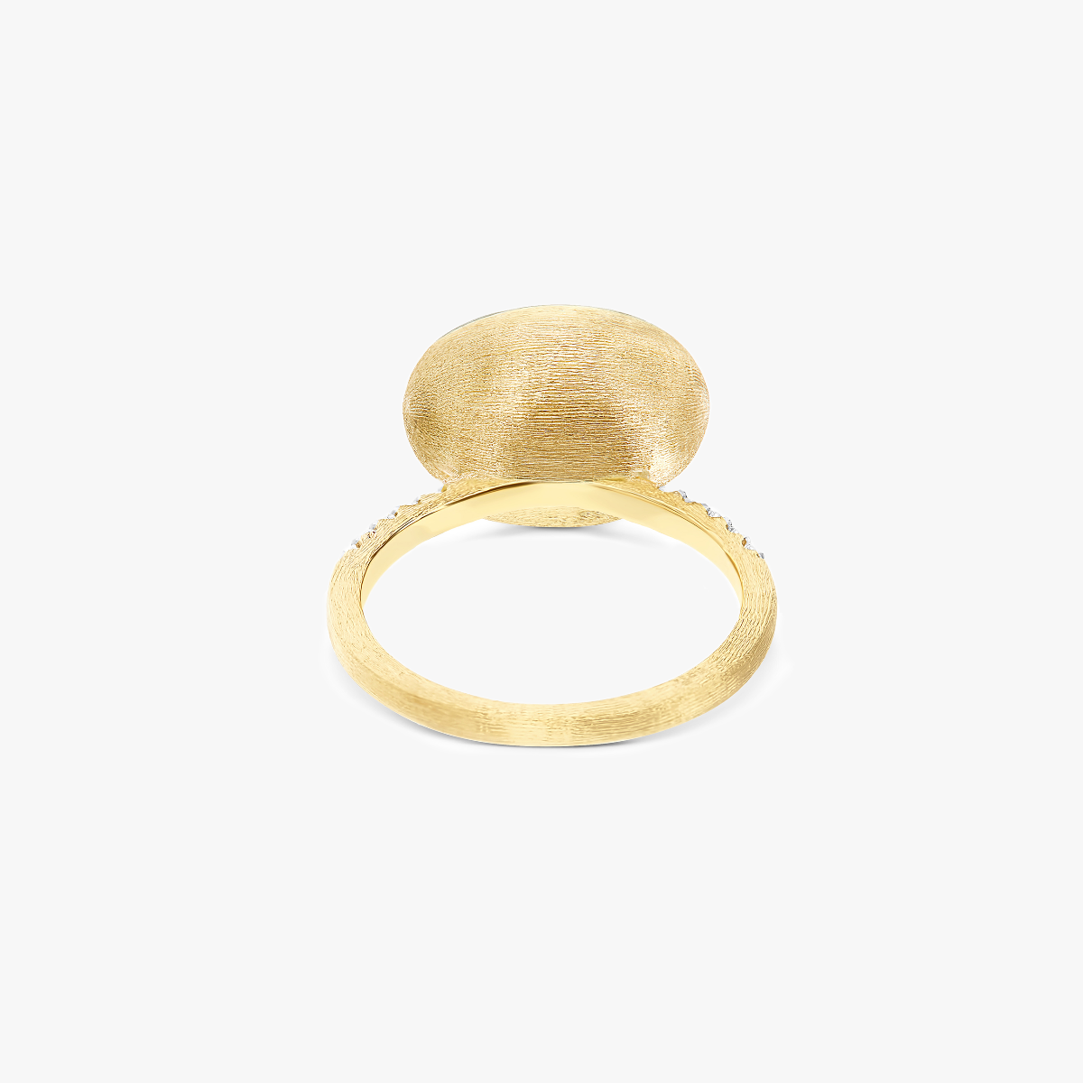 Nanis Boules Jadeite Ring in 18kt Yellow Gold with Diamonds - Medium