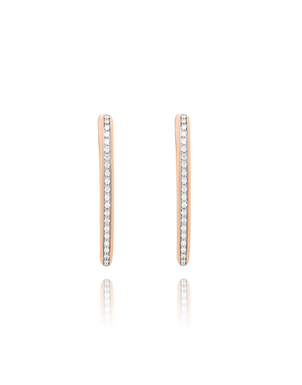 Nanis Libera Icon Small Rose Gold Oval Earrings with Diamonds - Orsini Jewellers