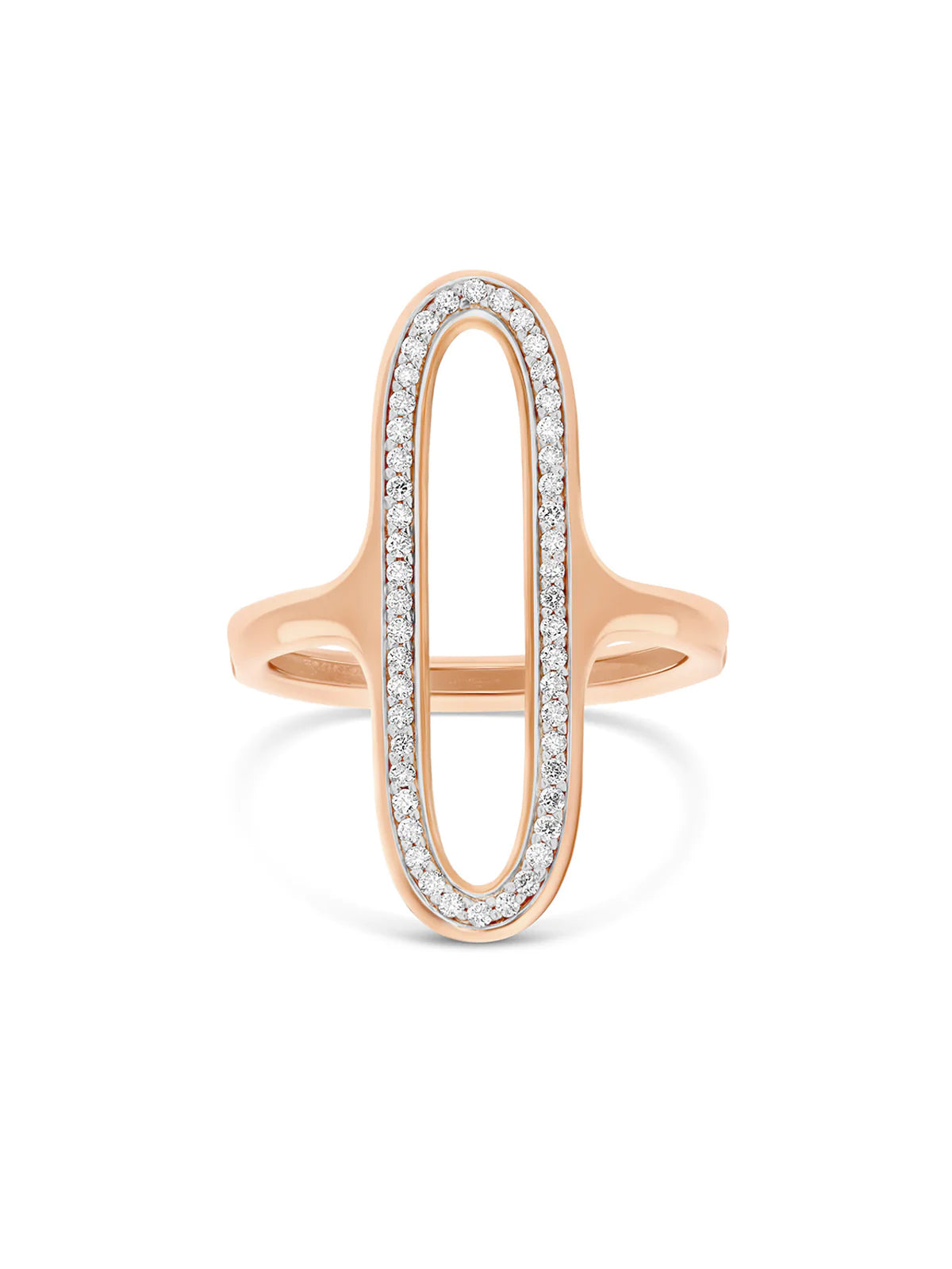 Nanis Libera Rose Gold and Diamonds Big Oval Signet Ring - Orsini Jewellers