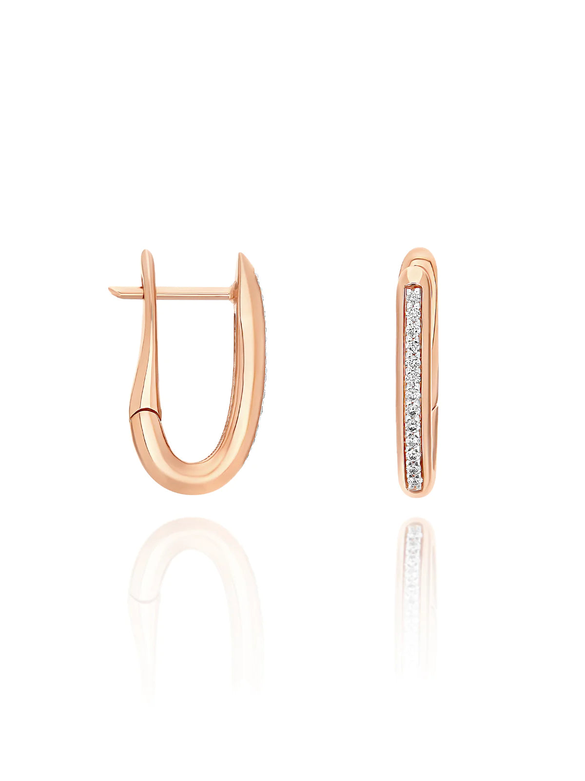 Nanis Libera Rose Gold and Diamonds Small Square Hoop Earrings - Orsini Jewellers