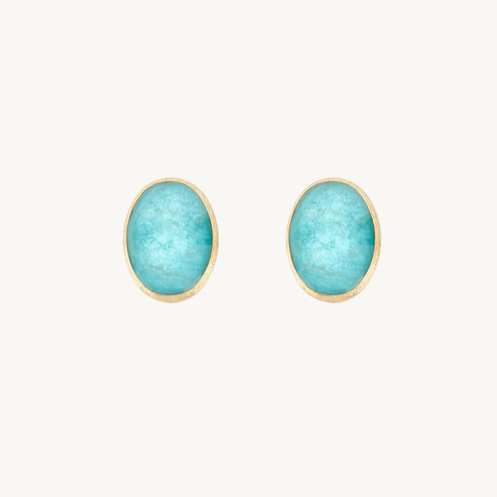 Nanis Muse Amazonite Earrings in Gold (Small) OA7-609