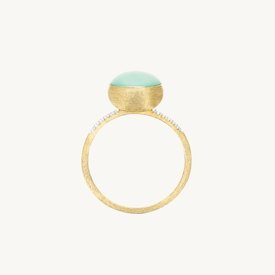 Nanis Muse Boule Gold and Jadeite Gemstone Ring with Diamonds (Small) AS4-609 Orsini Fine Jewellery