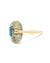 Nanis Reverse Gold, Blue Diamonds, Swiss Blue Topaz, Green Sapphires and London Blue Topaz Double Face Ring (Large) - Orsini Jewellers
